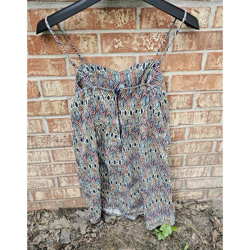 Mossimo Babydoll Mini Dress L Geometric Tribal Boho Festival Y2K Indie Sleeaze